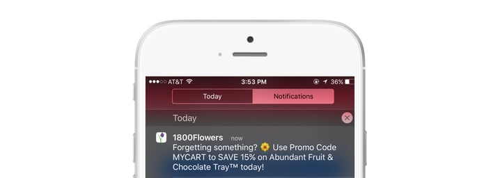 push notifications app marketing strategy abandoned cart