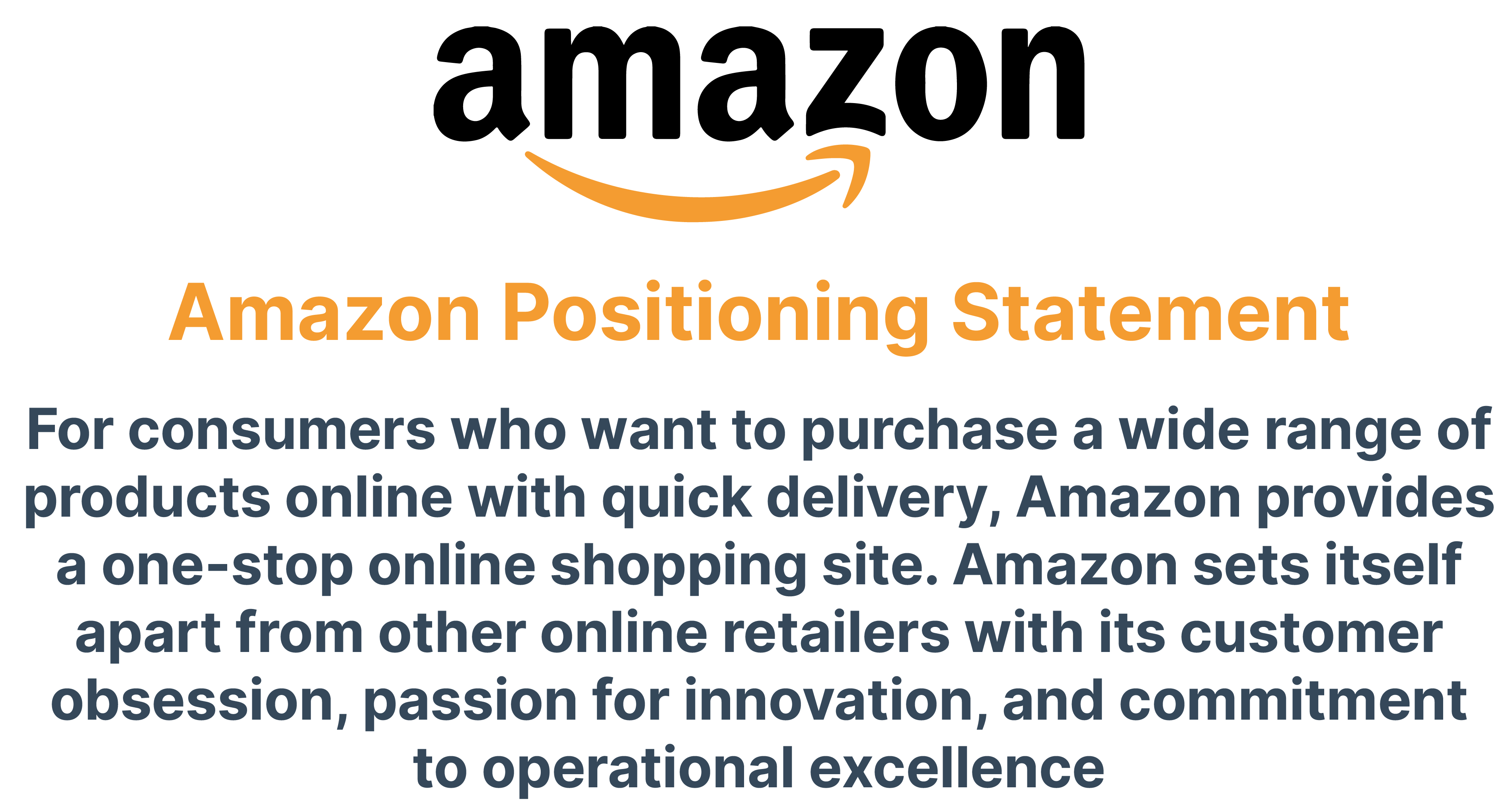 Amazon brand positioning statement