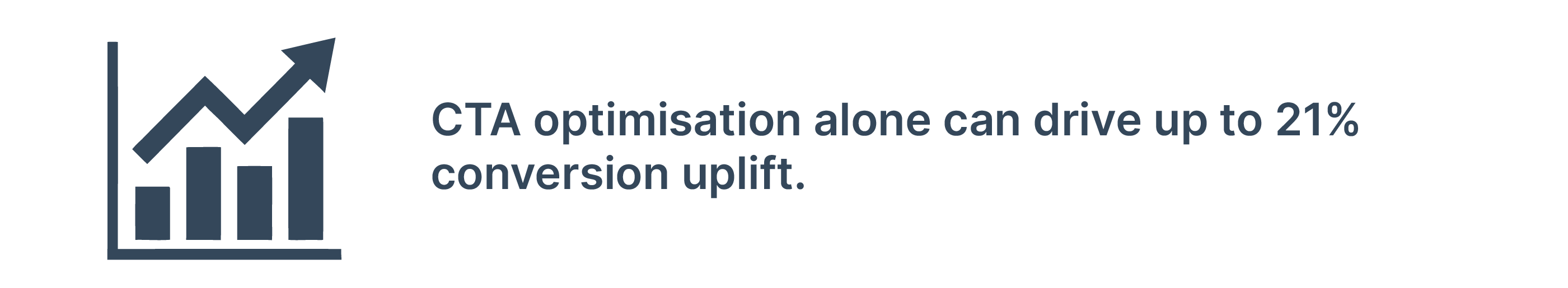 CTA optimisation alone can drive up to 21% conversion uplift