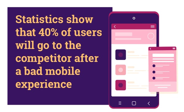statistics show that 40% of users will go to the competitor after a bad mobile experience, market segmentation strategy