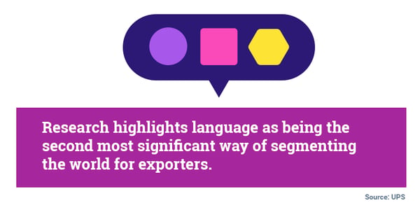research highlights language as being the second most significant way of segmenting the world for exporters. Hurree - the segmentation platform.
