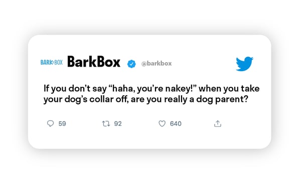 Hurree. Brand Voice. Humor. Barkbox Tweet. 