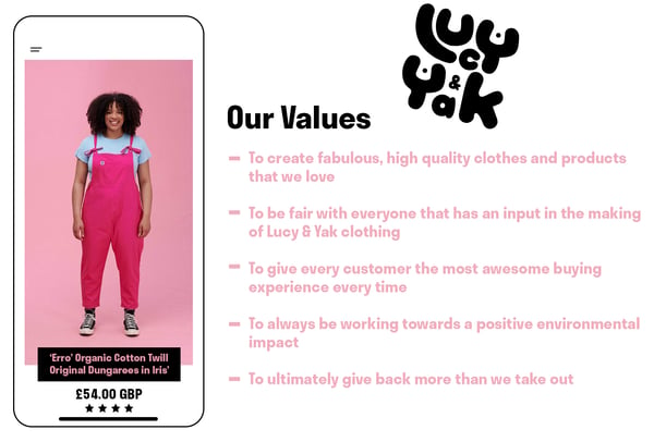 Lucy & Yak Core Brand Values. A product image of Erro Organic Cotton Twill Original Dungarees.